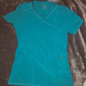 Cherokee Infinity Teal Scrub Top